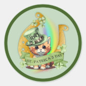 Sticker Rond Tomcat Joyeux Saint Patrick (Devant)