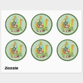 Sticker Rond Tomcat Joyeux Saint Patrick (Feuille)