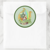 Sticker Rond Tomcat Joyeux Saint Patrick (Sac)