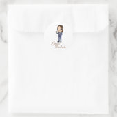 Sticker Rond Tommy Cash Espresso Macchiato Eurovision 2025 Esto (Sac)