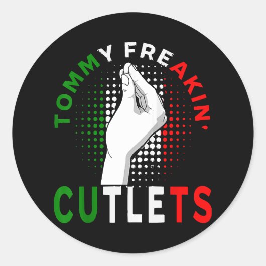 Sticker Rond Tommy Cutlets (Devant)
