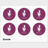 Sticker Rond Tommy le Llama (Feuille)