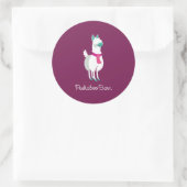 Sticker Rond Tommy le Llama (Sac)