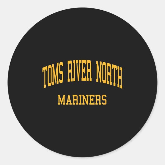 Sticker Rond Toms River North High School C Toms River Nj Retr (Devant)