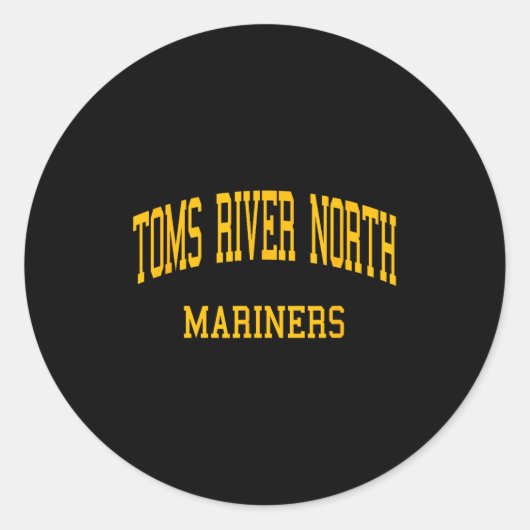Sticker Rond Toms River North High School Hs Toms River Nj Retr (Devant)