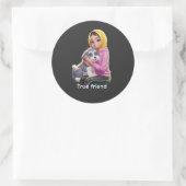 Sticker Rond Ton ami  (Sac)