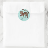 Sticker Rond Ton chat est Meow ! (Sac)