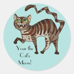 Sticker Rond Ton chat est Meow !