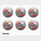 Sticker Rond Ton Travail Me Déroule (Feuille)