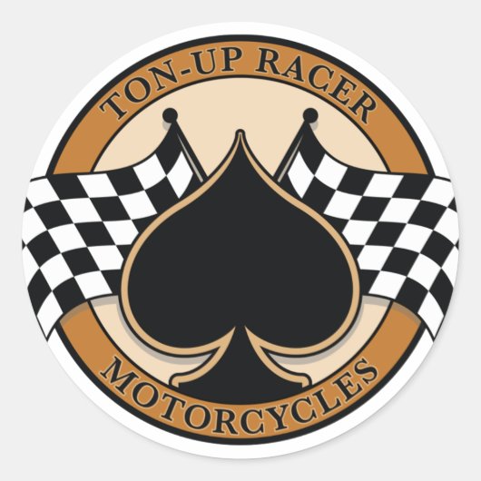 Sticker Rond Ton-up Racer (Devant)