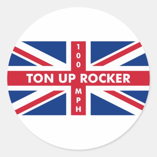 Sticker Rond Ton Up Rocker (Devant)