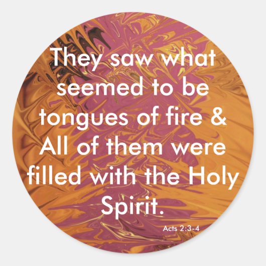 Sticker Rond Tongues de feu (Devant)