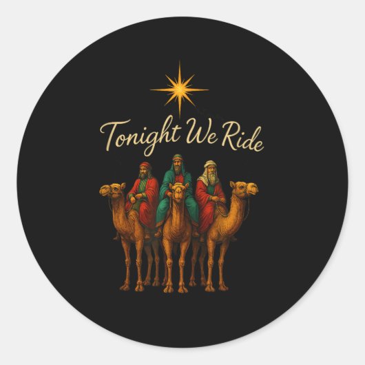 Sticker Rond Tonight We Ride (Devant)