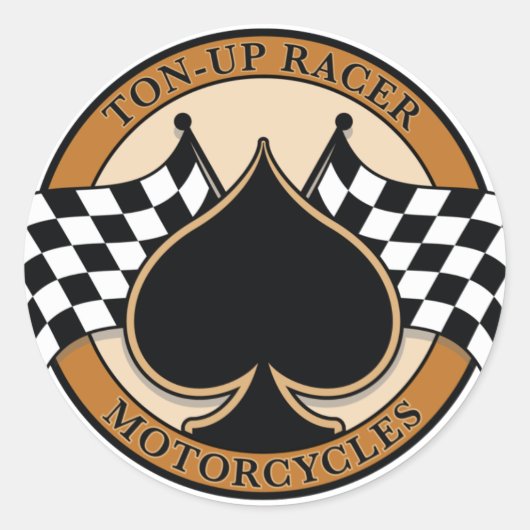 Sticker Rond Tonne-up Racer Motos (Devant)