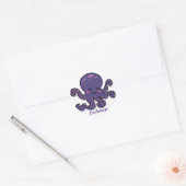 Sticker Rond Tonnerre-Cove mignonne pourpre (Enveloppe)