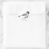 Sticker Rond Tonnerre de chickadee à calotte noire (Sac)