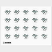 Sticker Rond Tonnerre octopus bleu (Feuille)
