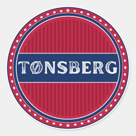 Sticker Rond Tønsberg City Pride Emblem – Norwegian Identity (Devant)