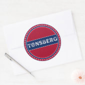Sticker Rond Tønsberg City Pride Emblem – Norwegian Identity (Enveloppe)