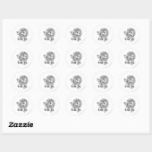 Sticker Rond Tonu blanc (Feuille)