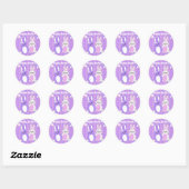 Sticker Rond Toon Bunny Pâques (Feuille)