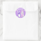 Sticker Rond Toon Bunny Pâques (Sac)