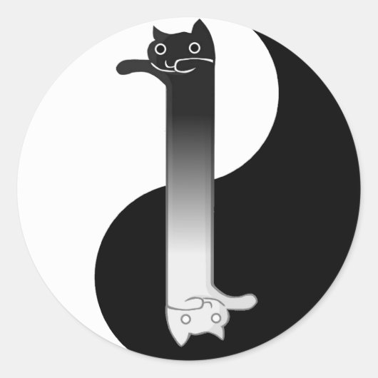 Sticker Rond Toon Tao de Longcat (Devant)