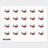 Sticker Rond ToonDoveRougeEngagé (Feuille)