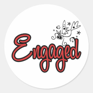 Sticker Rond ToonDoveRougeEngagé