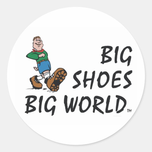 Sticker Rond TOP Big Chaussures Big World (Devant)