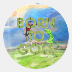 Sticker Rond TOP Born au Golf
