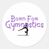 Sticker Rond TOP Born for Gymnastics (Devant)