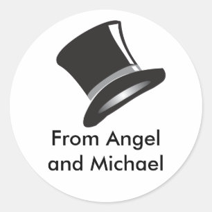 Sticker Rond Top Hat