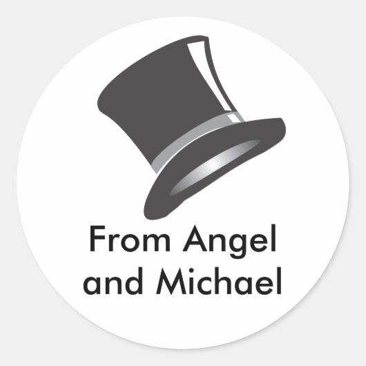 Sticker Rond Top Hat (Devant)