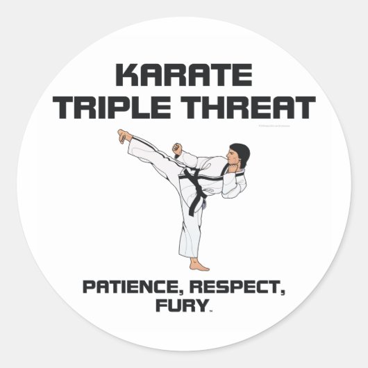 Sticker Rond TOP Karate Slogan (Devant)