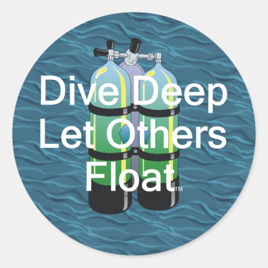 Sticker Rond TOP Plongée sous-marine (Devant)