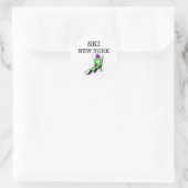 Sticker Rond TOP Ski New York (Sac)