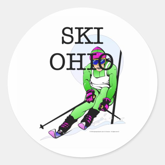 Sticker Rond TOP Ski Ohio (Devant)