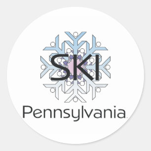 Sticker Rond TOP Ski Pennsylvania