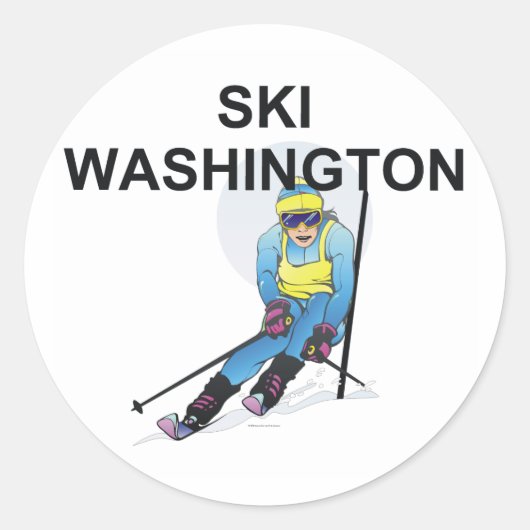 Sticker Rond TOP Ski Washington (Devant)