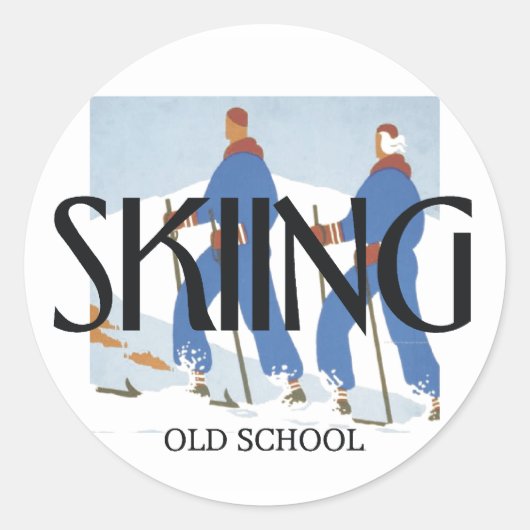 Sticker Rond TOP Skiing (Devant)