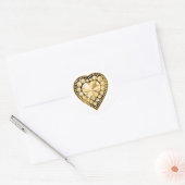Sticker Rond Topaz Gem Heart (Enveloppe)