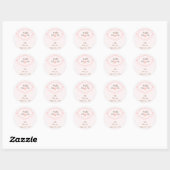 Sticker Rond Topers/Stickers Cupcake faire-part de naissance (Feuille)