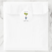 Sticker Rond Topiaire de citronier Merci Mariage  (Sac)