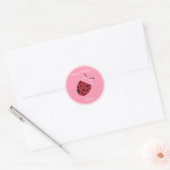 Sticker Rond Topper/Sticker Cupcake Ladybug (Enveloppe)