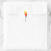 Sticker Rond Torche flamante (Sac)