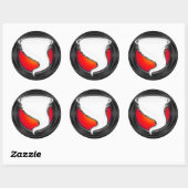 Sticker Rond Tornade blanche (Feuille)