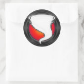 Sticker Rond Tornade blanche (Sac)