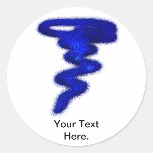Sticker Rond Tornade bleue (Devant)