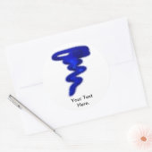 Sticker Rond Tornade bleue (Enveloppe)